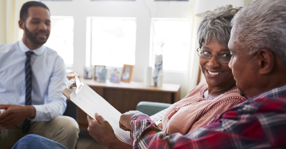 Couple meeting with a financial advisor