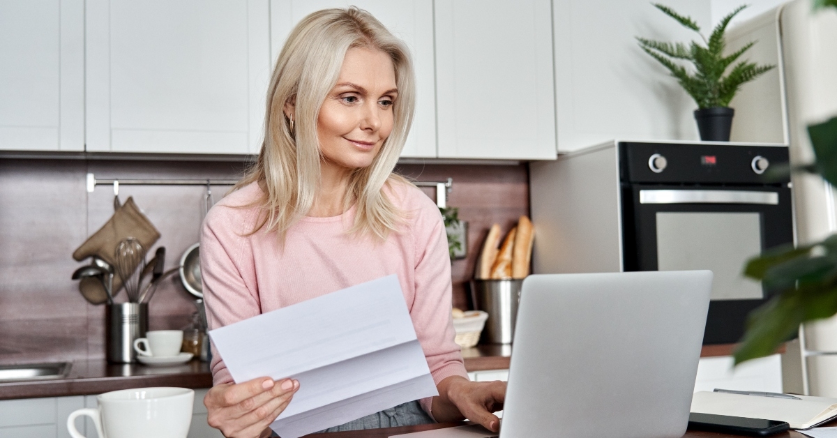 Woman working on computer