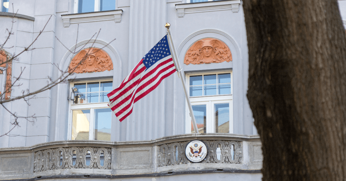 outside of US embassy