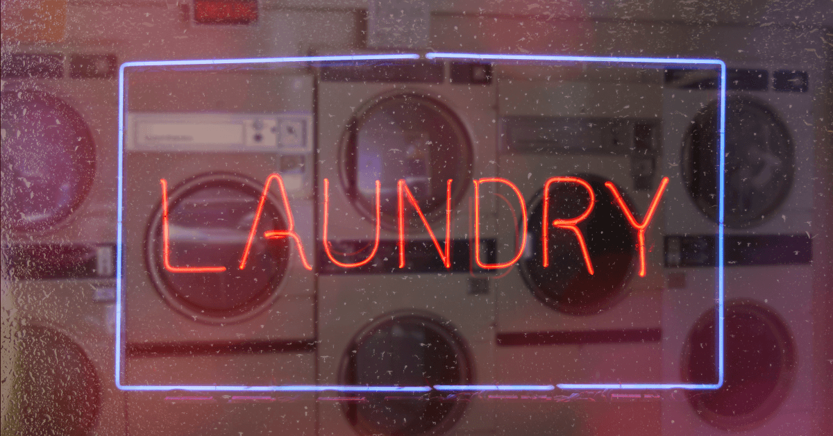 neon laundry sign