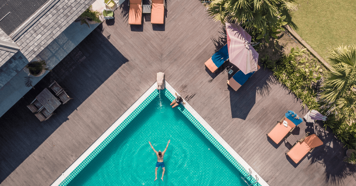 Drone view of hotel