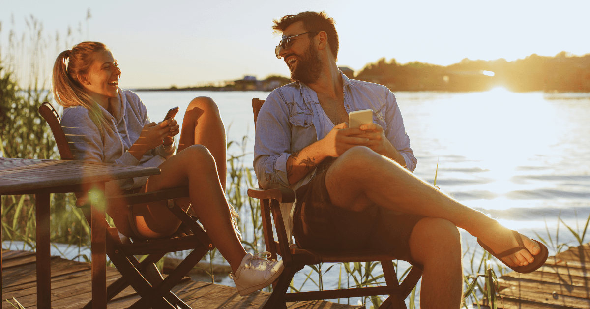 Happy couple on vacation
