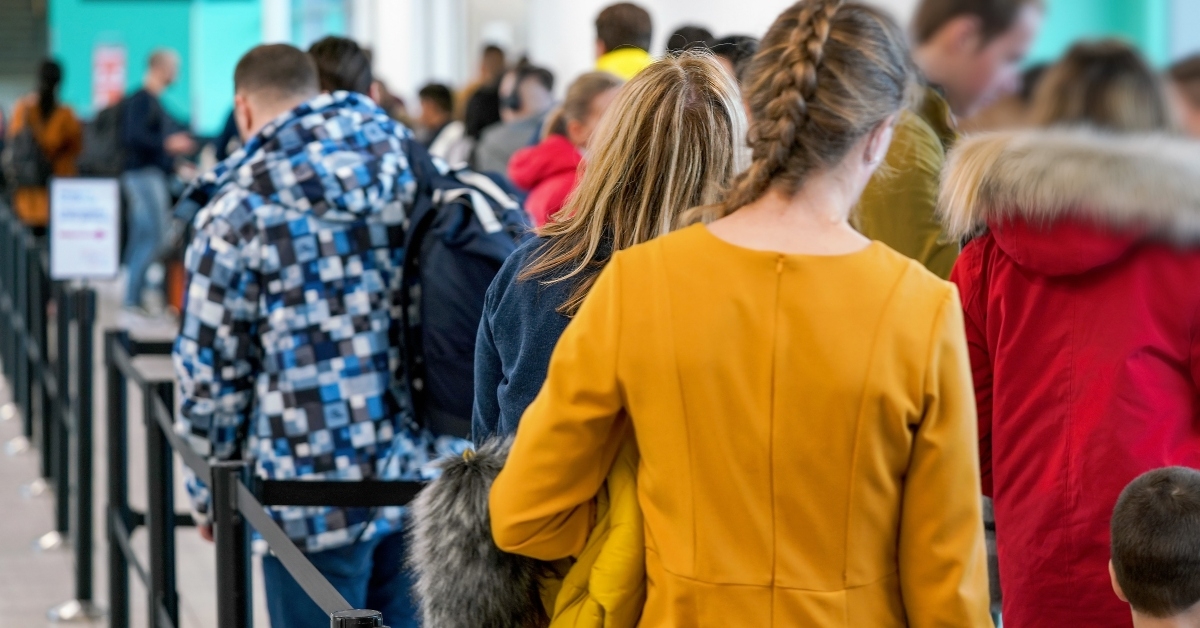Airport security line