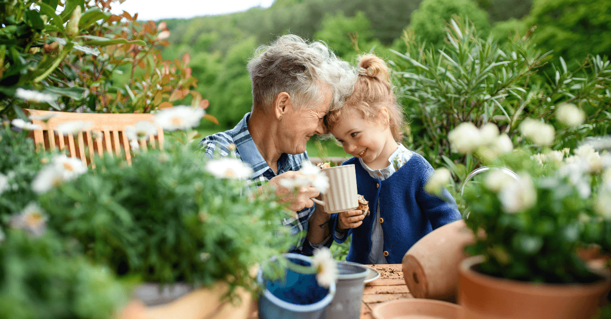 Grandmother and granddaughe