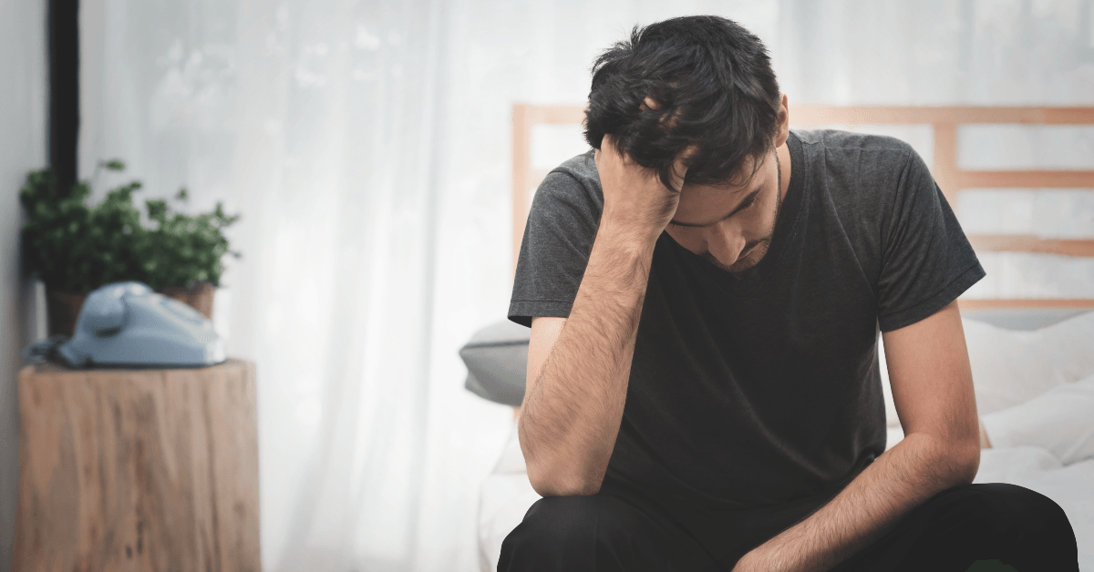 Man looking stressed