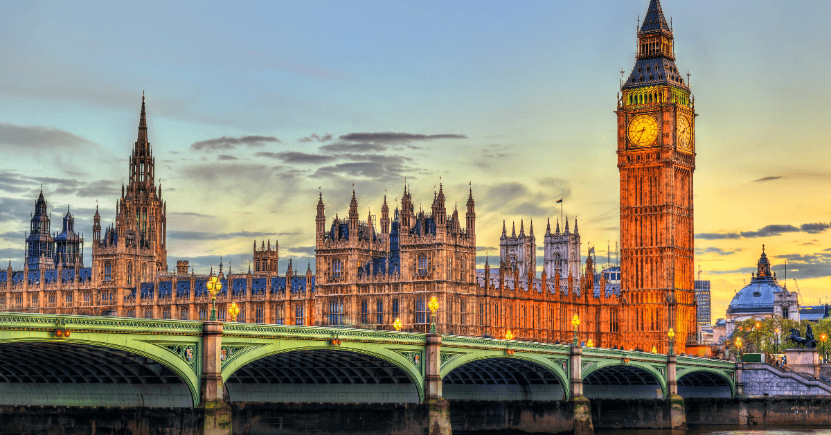Westminster Bridge at sunset
