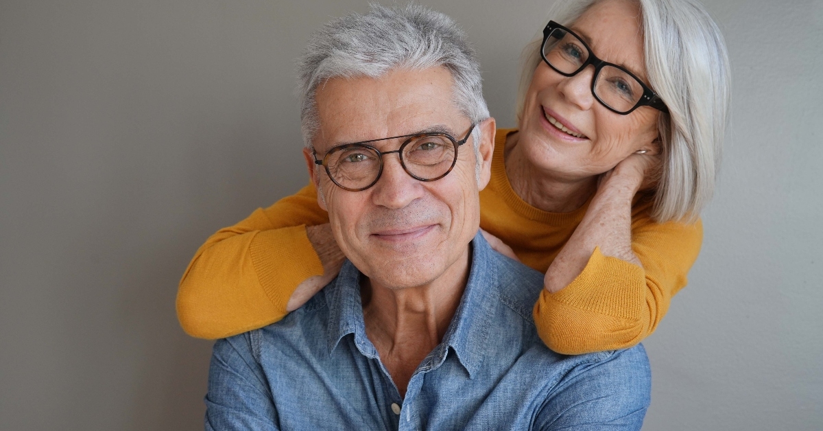 Smiling senior couple