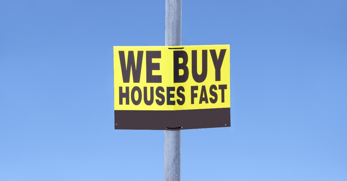 We buy houses fast sign