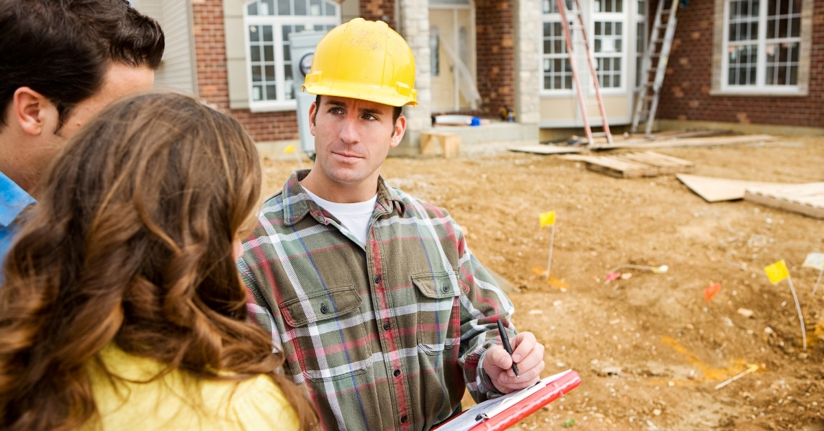 Contractor with clipboard
