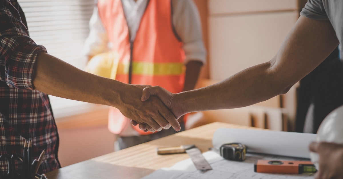 Shaking hands