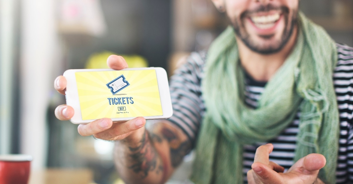 tickets buying payment event entertainment concept