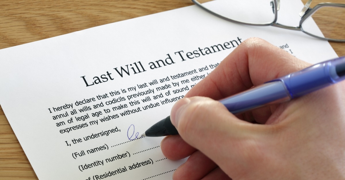 signing last will and testament template