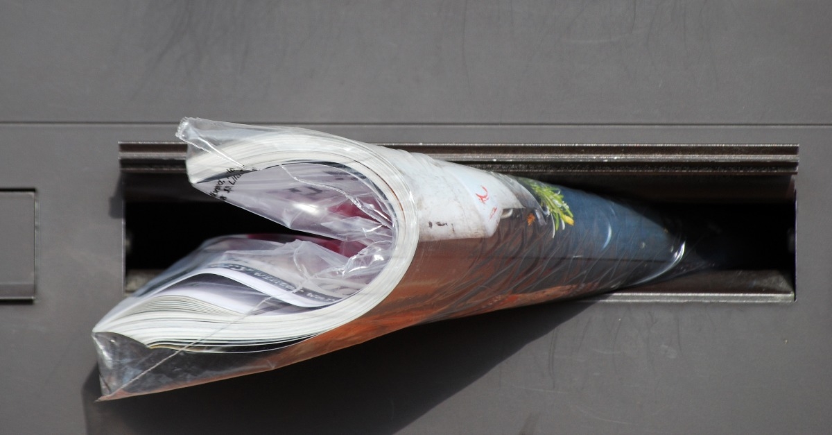 magazine in a mailbox