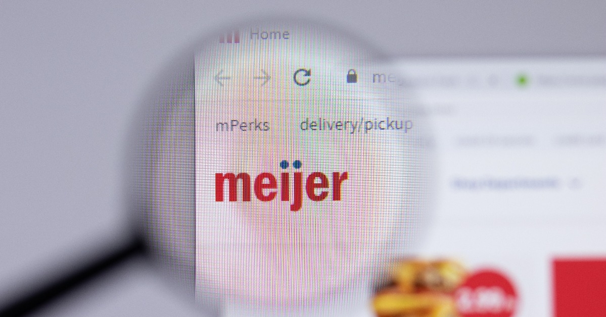 Meijer logo close-up on website page