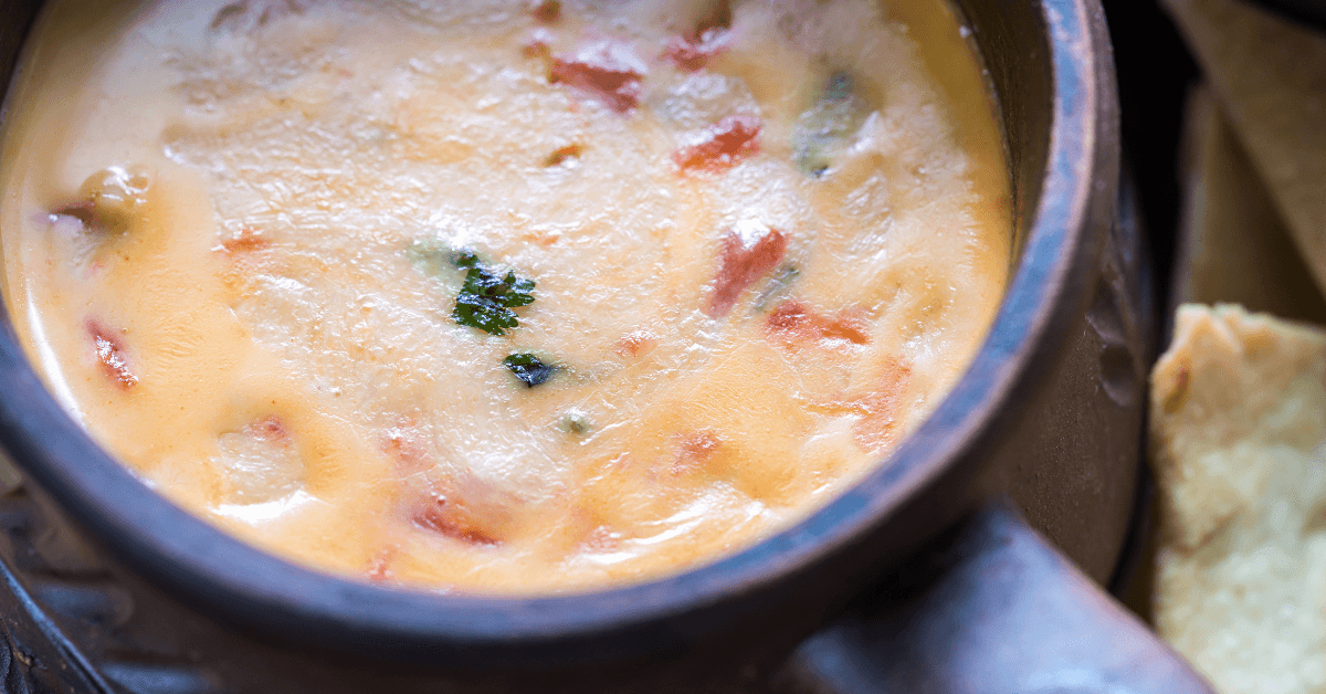 Bowl of cheese dip