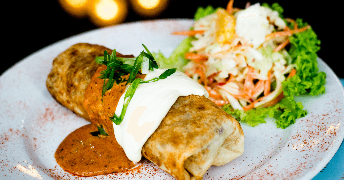 Chimichanga on plate