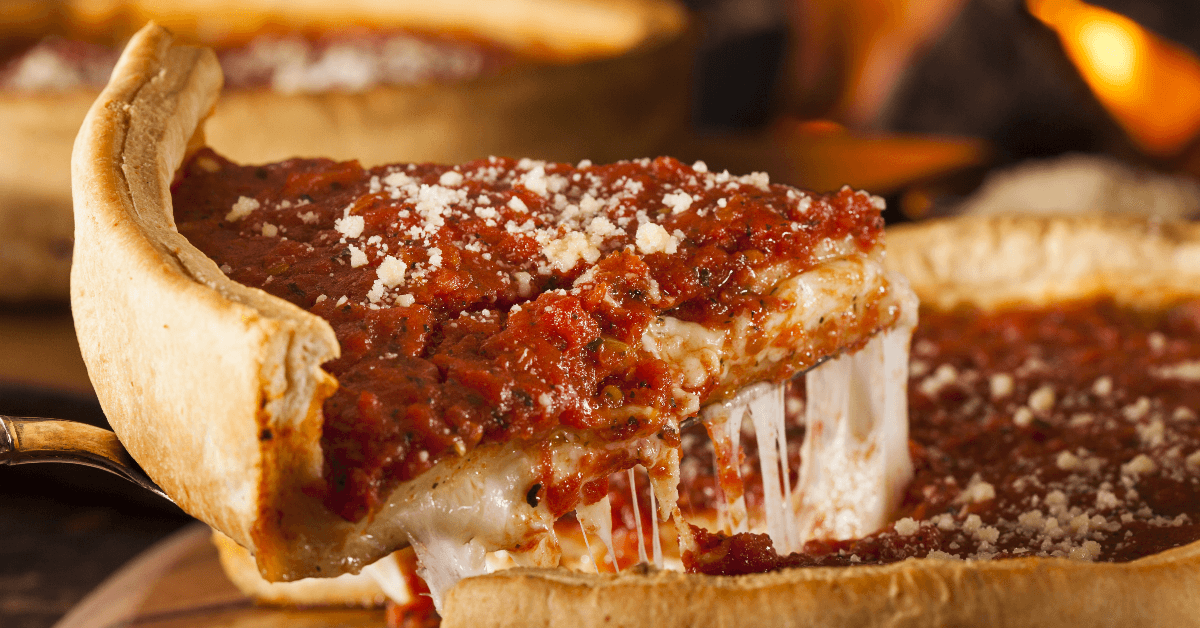 Deep dish pizza Chicago style