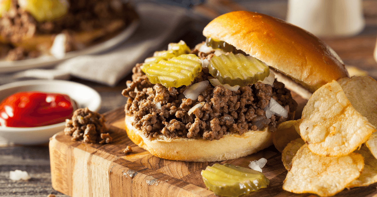 Famous Iowa loose meat sandwich