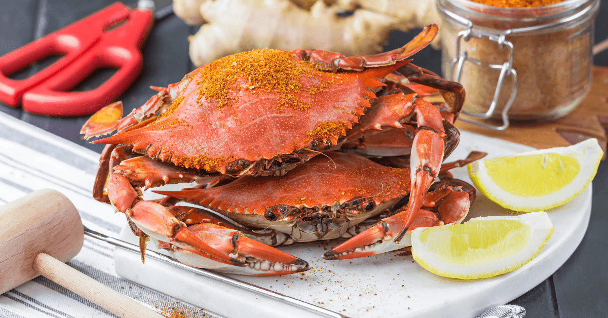 Steamed crabs