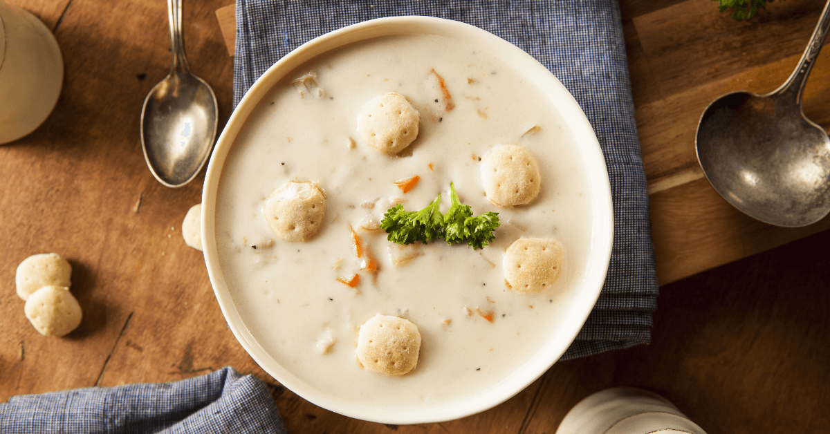 Bowl of clam chowder
