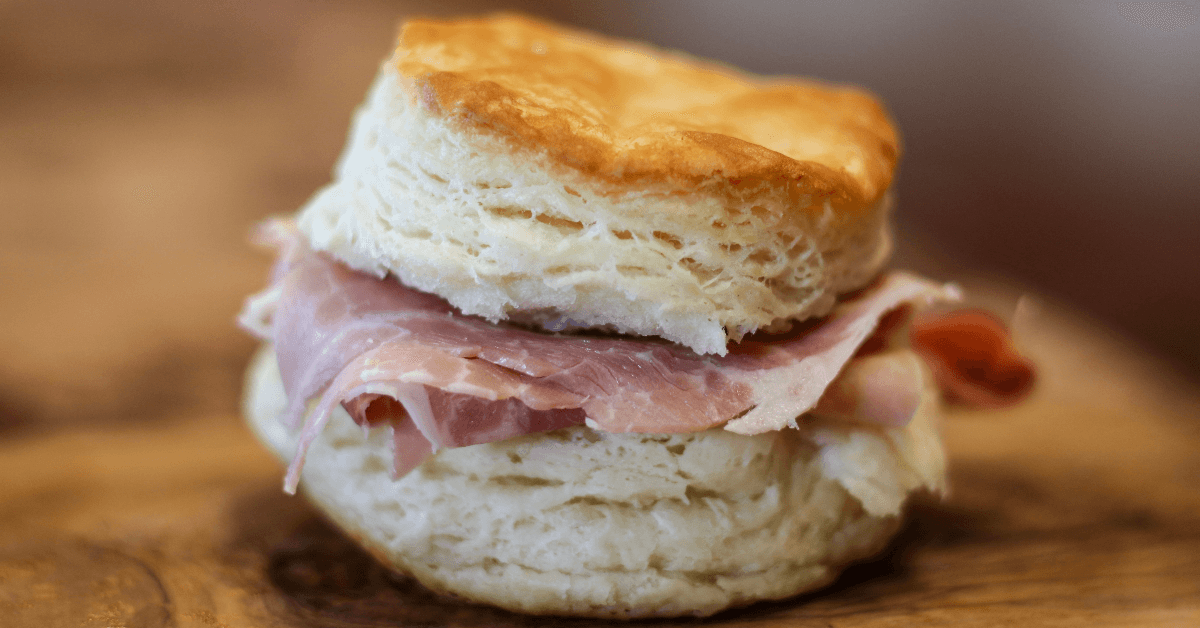Country ham biscuit