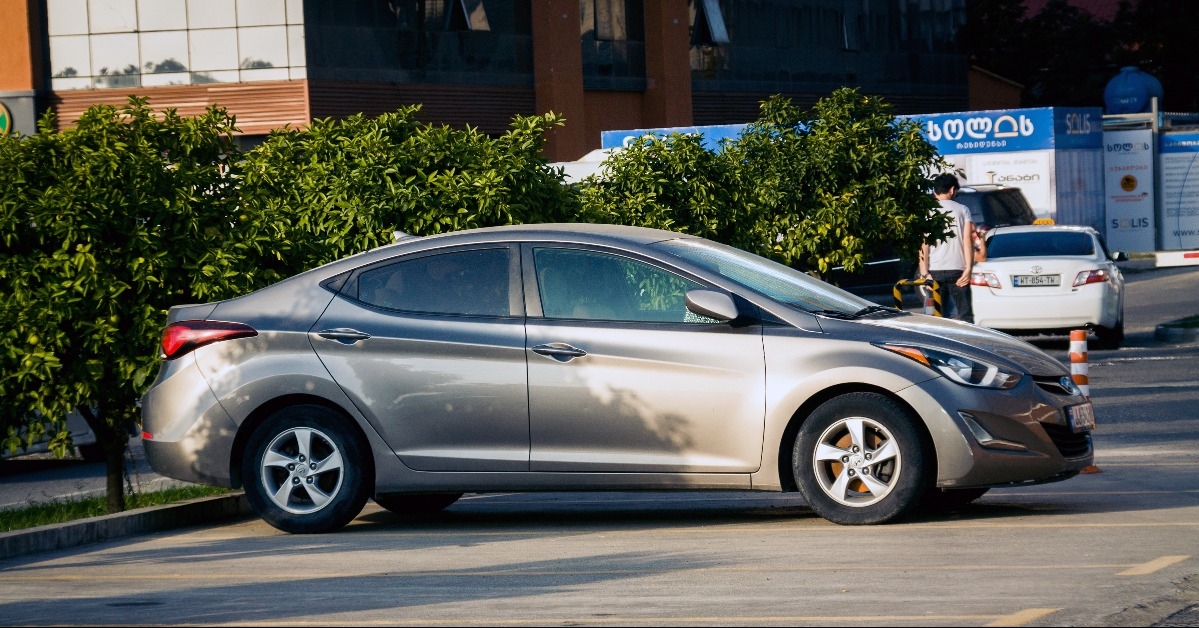 Hyundai elantra on the streets of Batumi