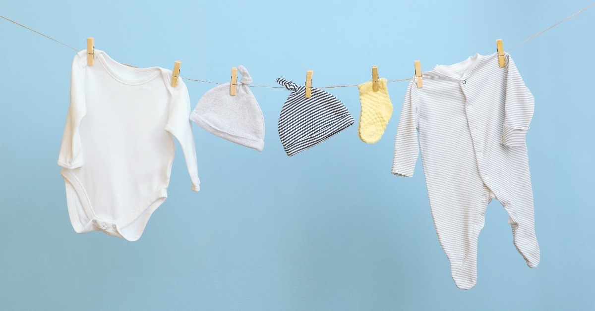 baby clothes on a rope