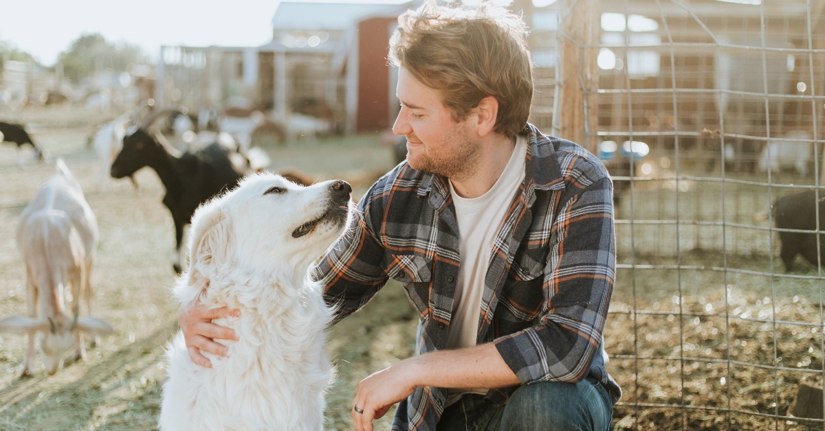 Man with dog