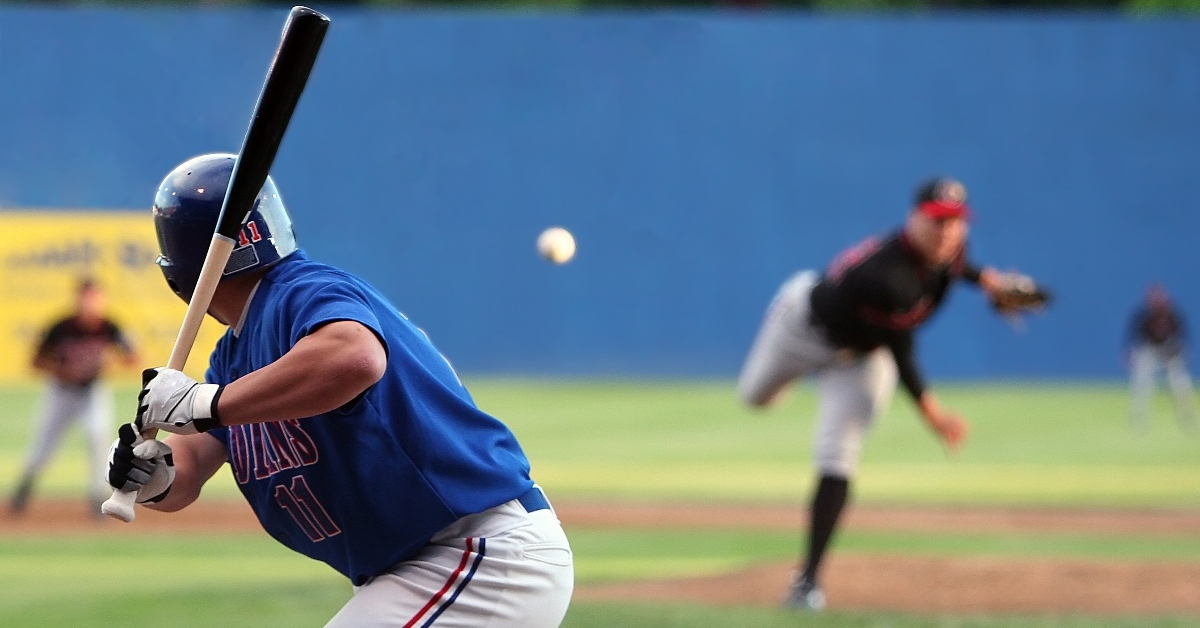 Baseball player up to bat