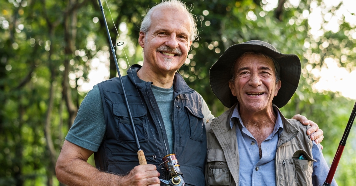 Two men fishing