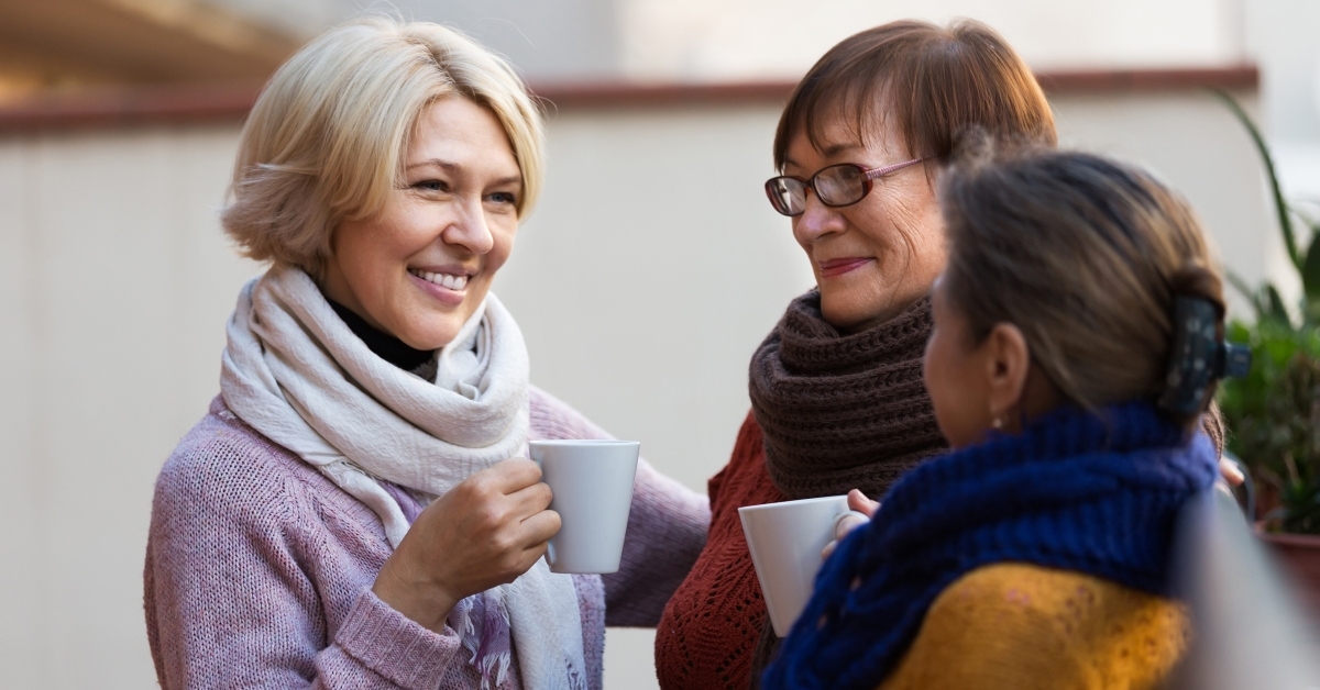 Women having coffee