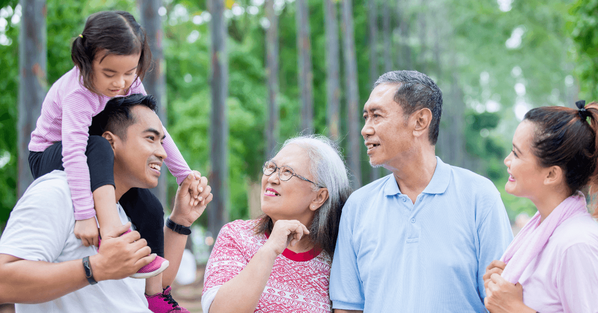 Family in the park