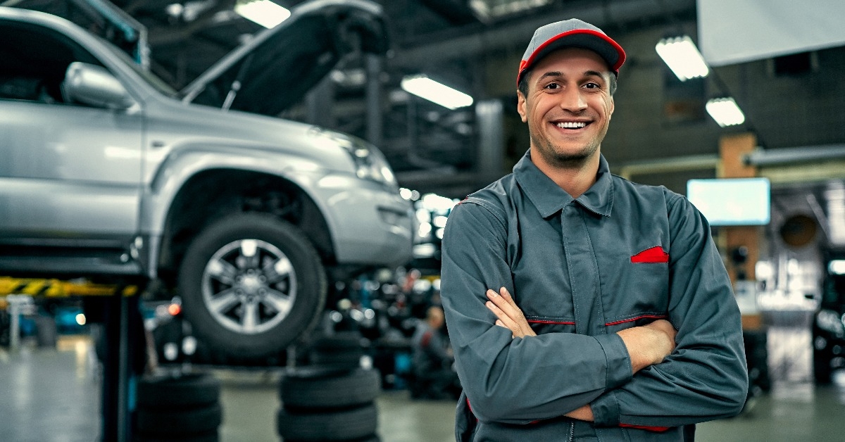 auto service mechanic in uniform