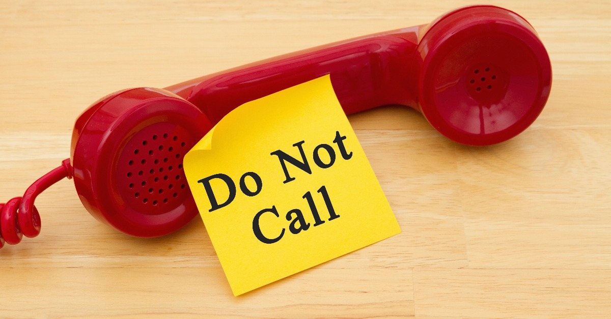 Getting on the do not call list