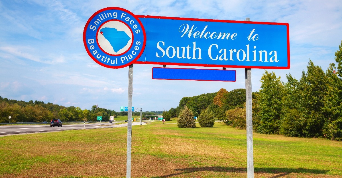 Welcome to South Carolina sign