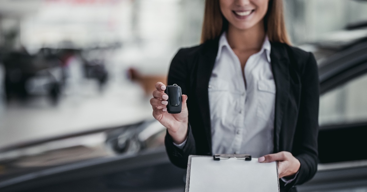 salesperson at car dealership