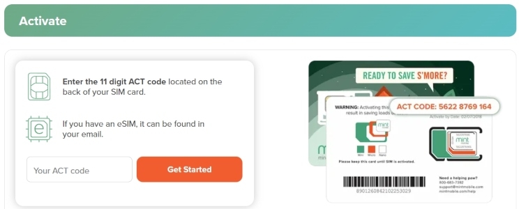 Activate Mint Mobile account