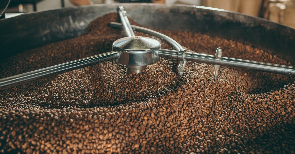 Coffee bean roasting machine