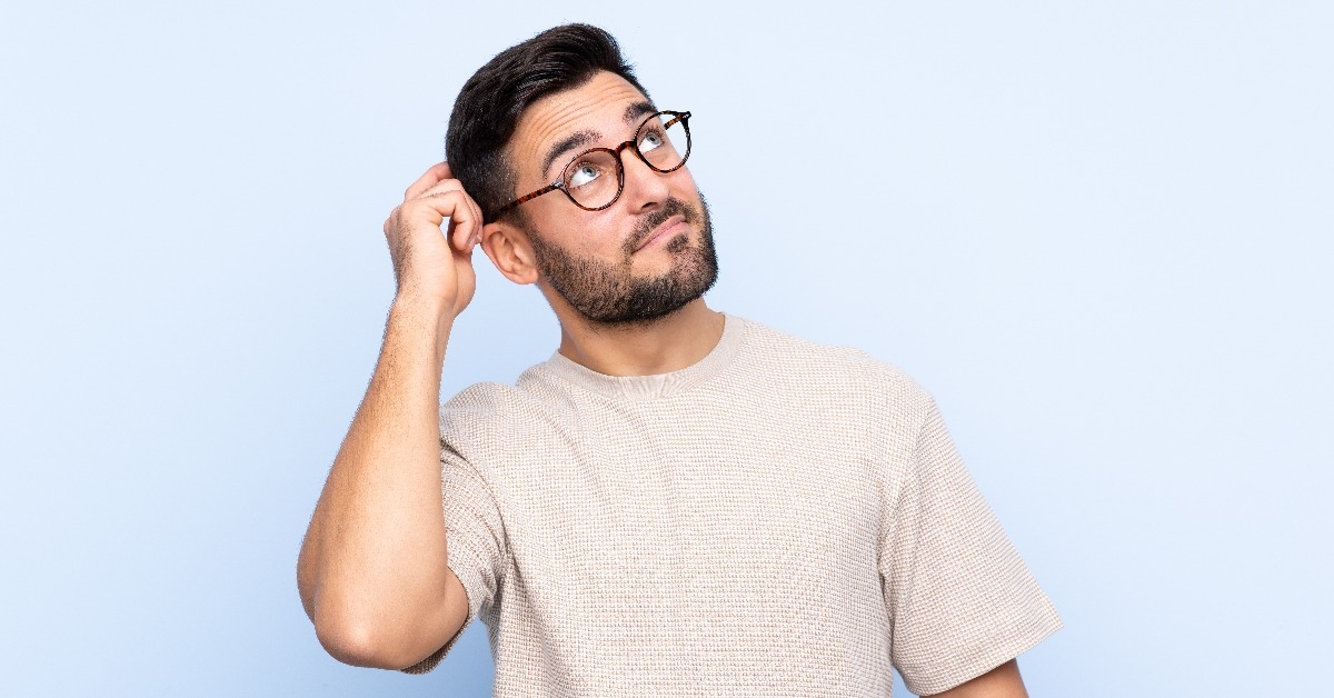 young handsome man with beard 