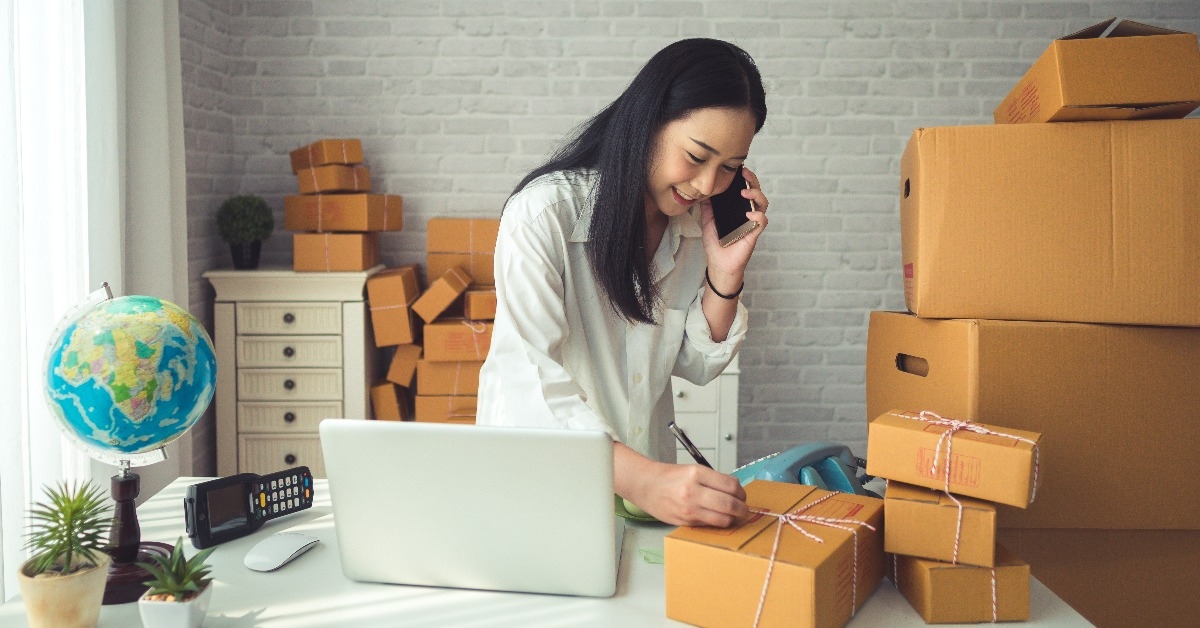 young woman small business owner