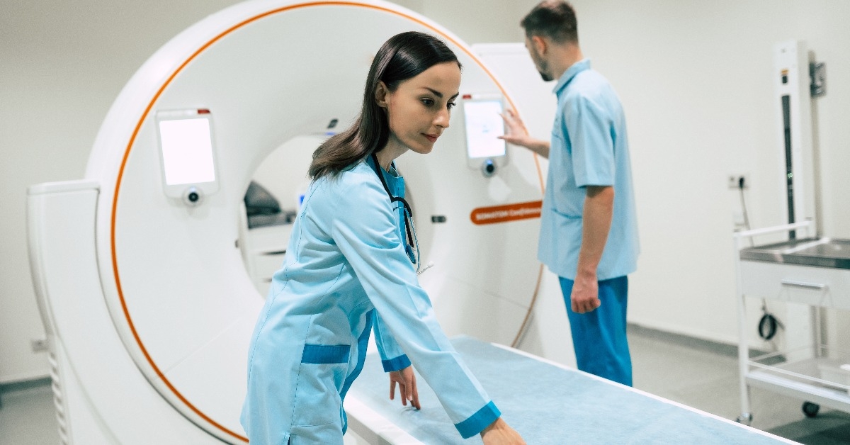 two confident young doctors of oncology
