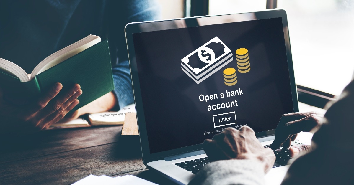 open a bank account banking savings financial concept