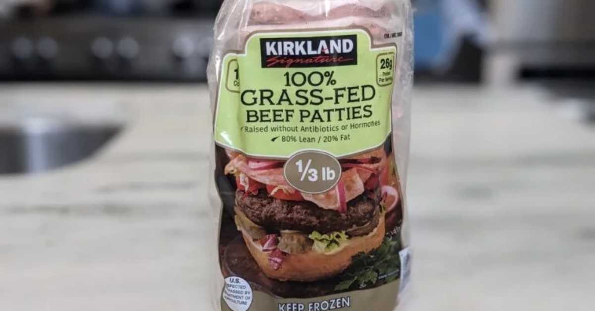 Grass fed frozen hamburger patties