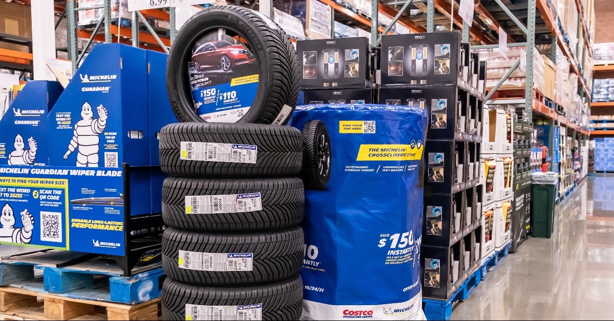 Michelin brand for sale inside a local Costco Discount store