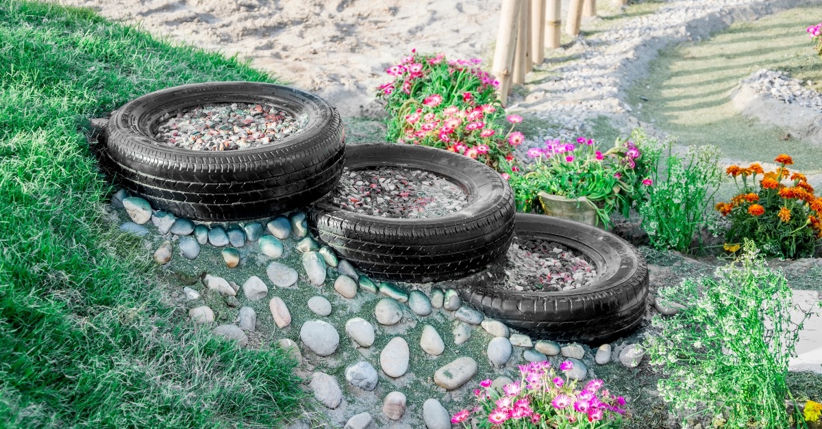 stone filled tires