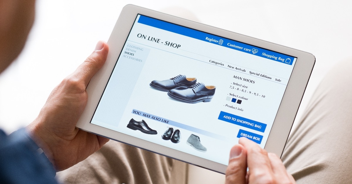 Man shopping online