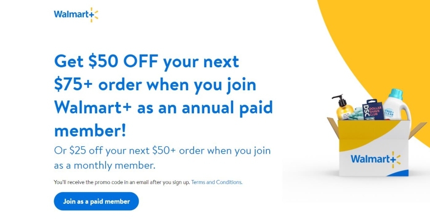 Walmart Plus offer
