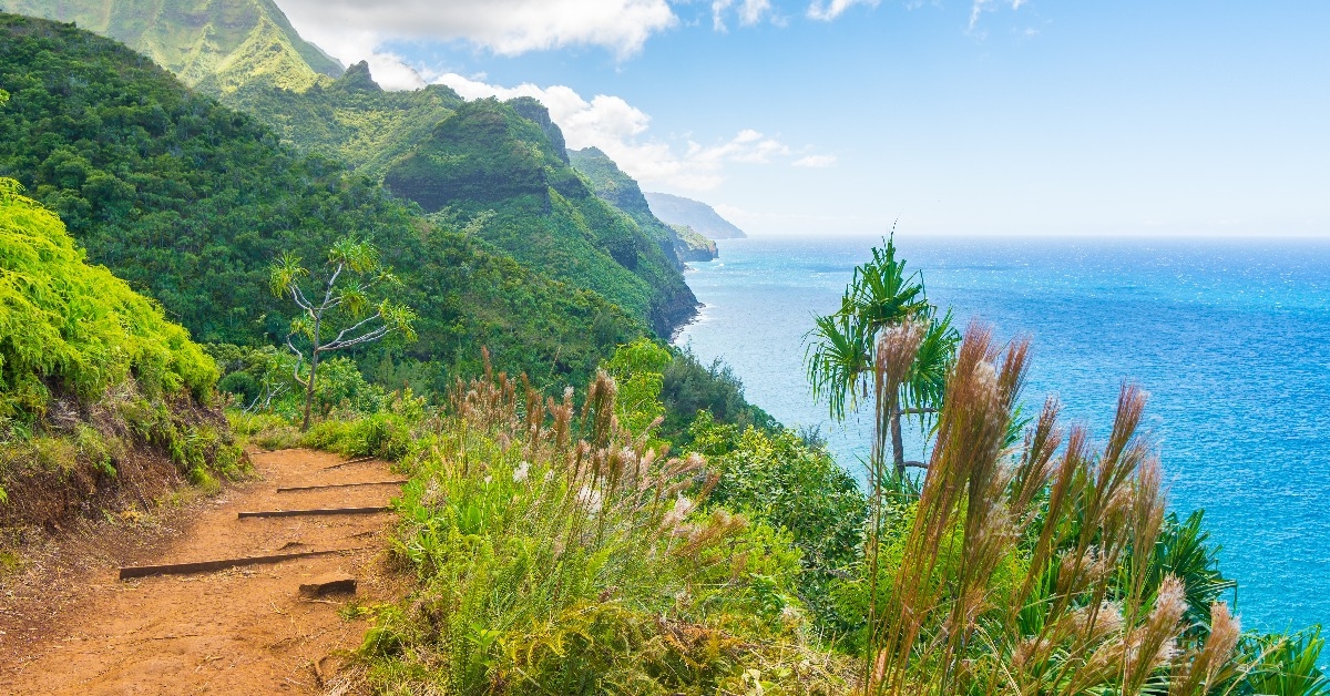 Beautiful ocean view in Kalalau trail
