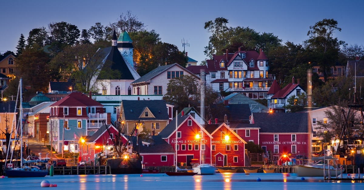  famous harbor front of Lunenburg Nova Scotia Canada