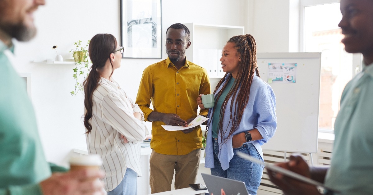 Multi-ethnic group of creative business people